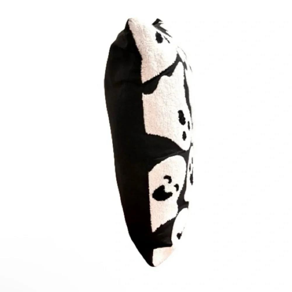 NWT- Black & White Flying Ghosts Halloween Accent Pillow. 17x17